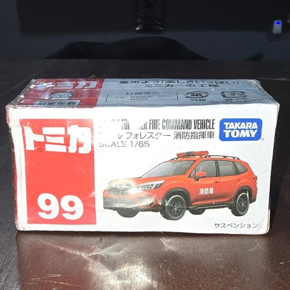 Takara Tomy Tomica No 99 Subaru Forester Fire Command Vehicle 1/65 Diecast Red